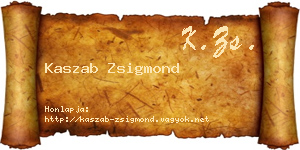 Kaszab Zsigmond névjegykártya